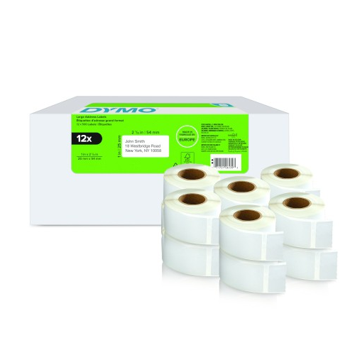 12342-PACK 12 ROLLOS LW ETIQUETAS 25X54MM DYMO 2177563