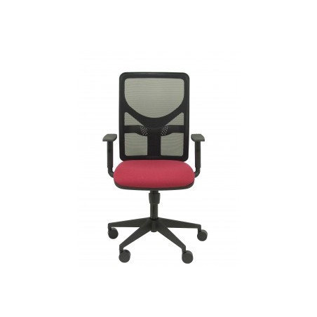 12376-SILLA MOTILLA MALLA NEGRA ASIENTO BALI GRANATE BRAZO REGULABLE PIQUERAS Y CRESPO 21SM840B933B10CRN65