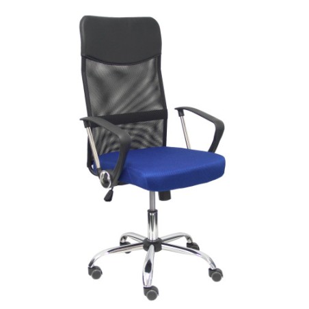 12379-SILLA GONTAR RESPALDO MALLA NEGRO ASIENTO AZUL PIQUERAS Y CRESPO 31BM8403D229CRRP