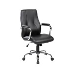 12392-SILLA DE DIRECCION SIMIL PIEL NEGRO ROCADA 988V22