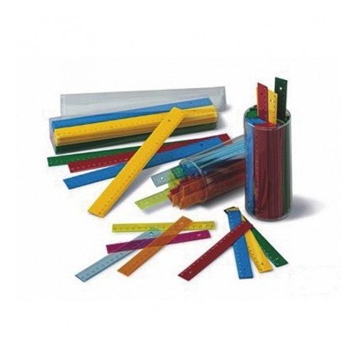 12416-BOTE 100 REGLAS 16 CM. COLORES TRANSPARENTES SURTIDOS FAIBO 816-19