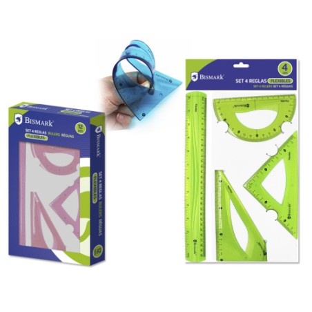 12428-SET 4 REGLAS PVC FLEXIBLES 30/18/13/15 BISMARK 325010
