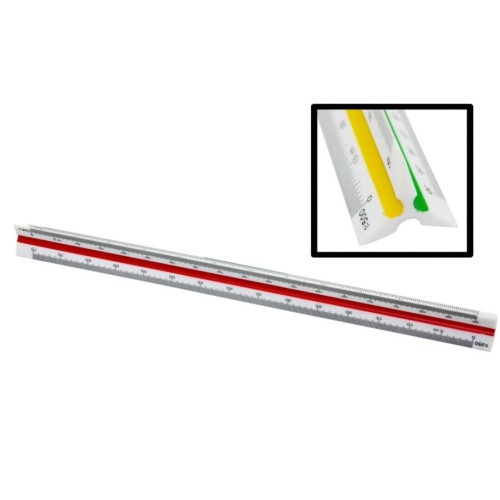 12436-ESCALIMETRO PLASTICO 30 CM BISMARK 303641