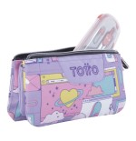 12451-ESTUCHE ESCOLAR TRES COMPARTIMENTOS MORADO CIBER - TABLERO TOTTO AC52ECO012-2210Z-2QI