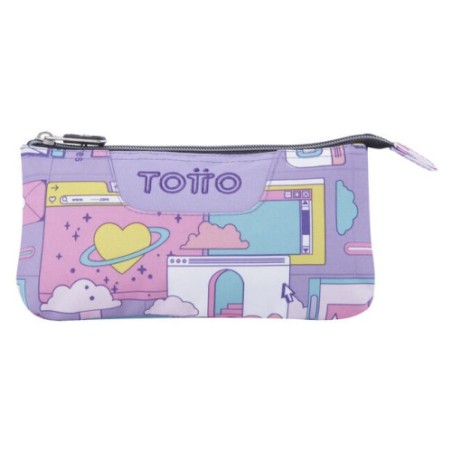 12452-ESTUCHE ESCOLAR TRES COMPARTIMENTOS MORADO CIBER - TABLERO TOTTO AC52ECO012-2210Z-2QI