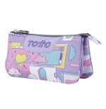12453-ESTUCHE ESCOLAR TRES COMPARTIMENTOS MORADO CIBER - TABLERO TOTTO AC52ECO012-2210Z-2QI