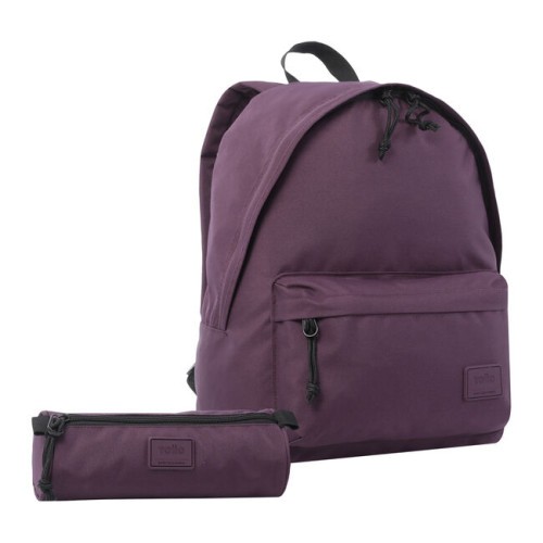 12462-PACK MOCHILA + ESTUCHE COLOR MORADO - KALEX TOTTO MA04COM093-22200-M50