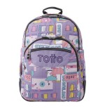 12464-MOCHILA ESCOLAR MORADO CIBER - CRAYOLES TOTTO MA04ECO029-2210N-2QI
