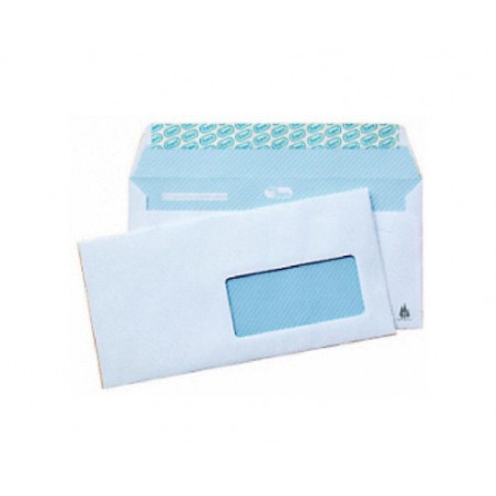 1247-CAJA 500 SOBRES AMERICANO (115X225) OFFSET BLANCO 90 GRS. VENTANA DERECHA 45X100 B.20 D.20 OPENSAM AUTOADHESIVO CON