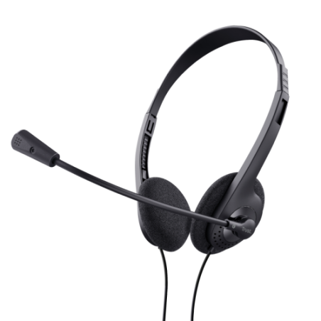 12493-Trust 24659 auricular y casco Auriculares Alambrico Diadema Llamadas/Musica Negro