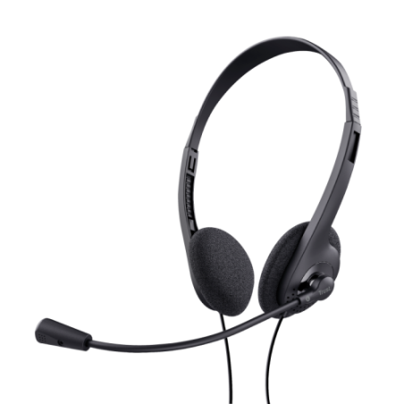 12494-Trust 24659 auricular y casco Auriculares Alambrico Diadema Llamadas/Musica Negro