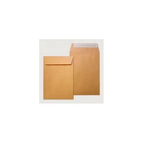1252-CAJA 250 BOLSAS DIN C5 (162X229) KRAFT 80 GRS. AUTOSAM AUTOADHESIVO CON TIRA DE SILICONA SAM 141507