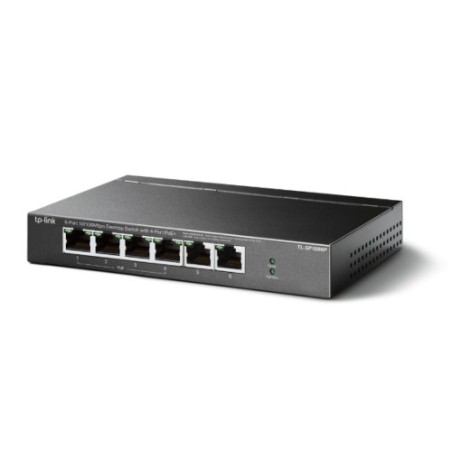 12541-TP-Link TL-SF1006P switch No administrado Fast Ethernet (10/100) Energia sobre Ethernet (PoE) Negro