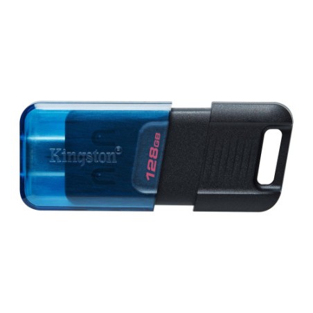 12613-Kingston Technology DataTraveler 80 unidad flash USB 128 GB USB Tipo C 3.2 Gen 1 (3.1 Gen 1) Negro, Azul
