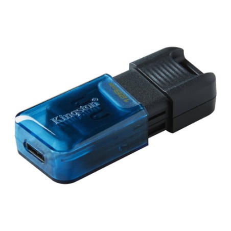 12614-Kingston Technology DataTraveler 80 unidad flash USB 128 GB USB Tipo C 3.2 Gen 1 (3.1 Gen 1) Negro, Azul