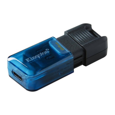 12616-Kingston Technology DataTraveler 80 unidad flash USB 64 GB USB Tipo C 3.2 Gen 1 (3.1 Gen 1) Negro, Azul
