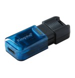 12616-Kingston Technology DataTraveler 80 unidad flash USB 64 GB USB Tipo C 3.2 Gen 1 (3.1 Gen 1) Negro, Azul
