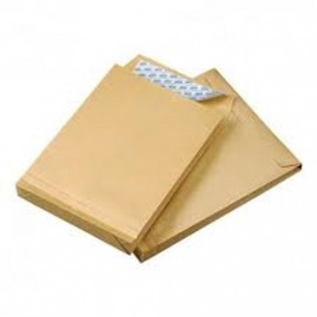 1262-CAJA 250 BOLSAS DIN C4 (229X324) BOLSA FUELLE 229X324X30 KRAFT 120 GRS. FUELLE 3 LADOS - AUTOSAM TIRA SILICONA SAM