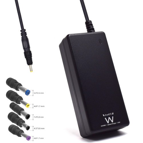 12652-Ewent EW3898 adaptador e inversor de corriente Interior 65 W Negro