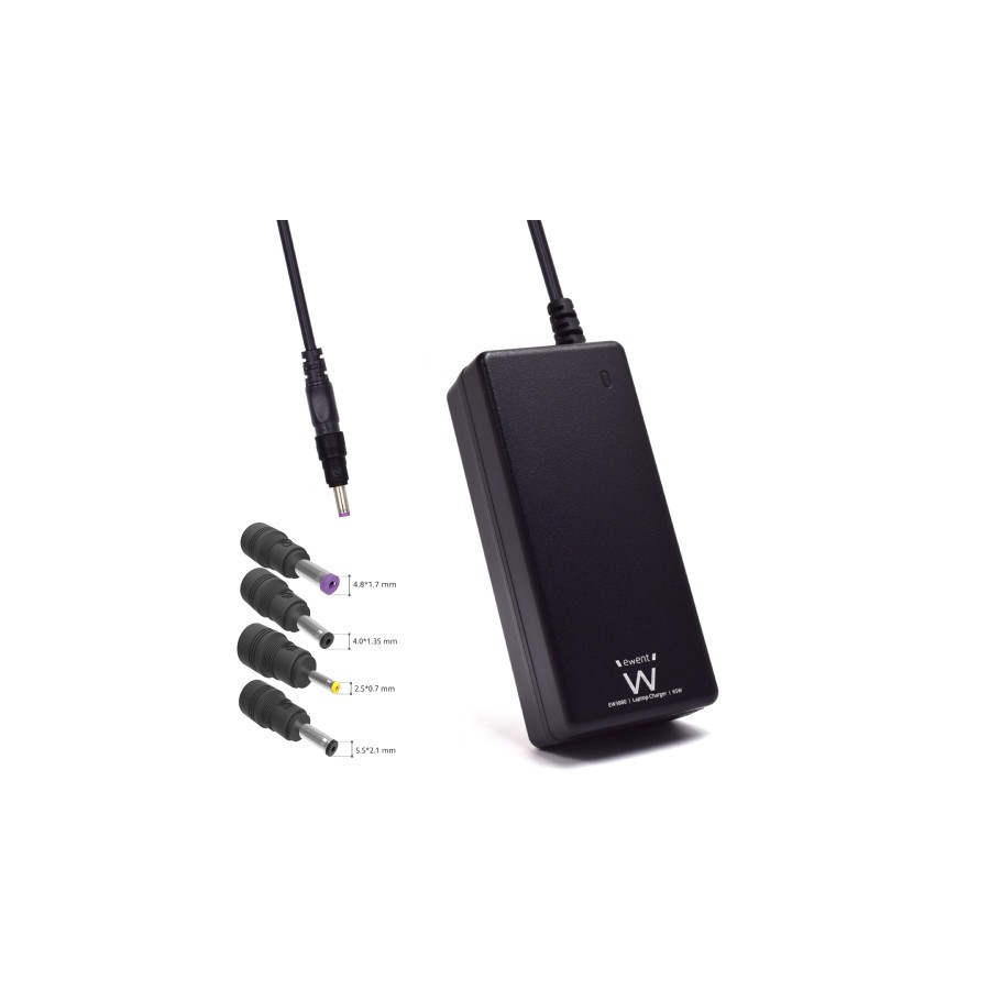 12654-Ewent EW3899 adaptador e inversor de corriente Interior 65 W Negro