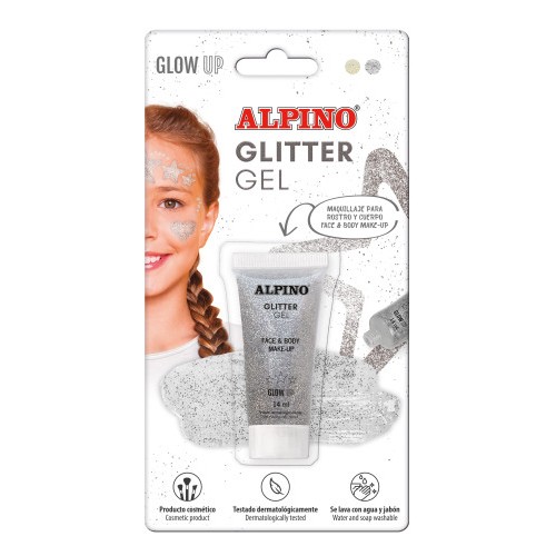 12698-BLISTER GEL TRANSPARENTE CON PURPURINA PLATA ALPINO DL000605