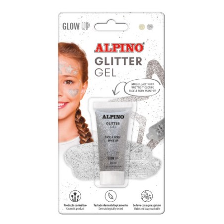 12698-BLISTER GEL TRANSPARENTE CON PURPURINA PLATA ALPINO DL000605