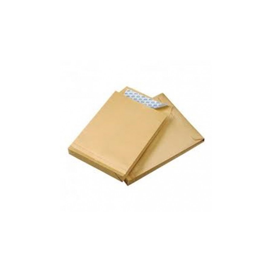 1271-CAJA 250 BOLSAS FUELLE (280X365X50) KRAFT ARMADO 155 GRS. FUELLE 3 LADOS - ENVIO SEGURIDAD AUTOADHESIVO TIRA DE SIL