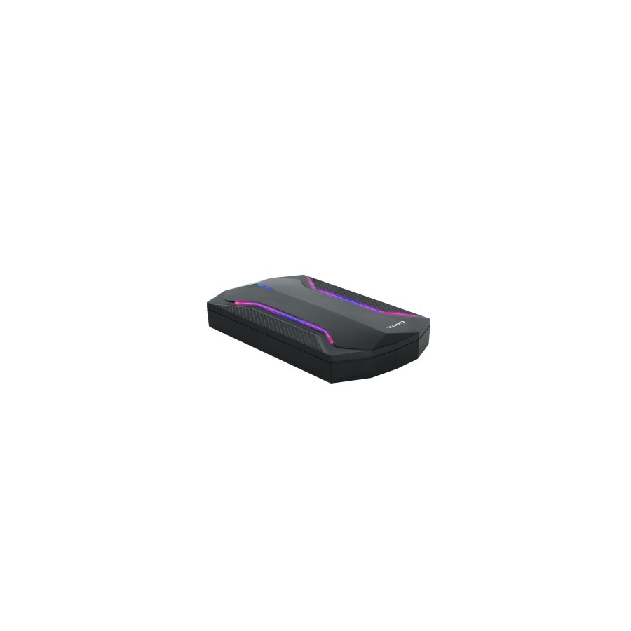 12722-TooQ TQE-2599RGB caja para disco duro externo Carcasa de disco duro/SSD Negro 2.5"
