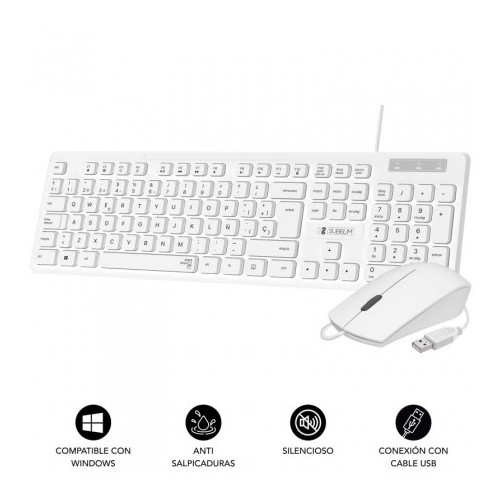 12729-COMBO BUSINESS SLIM SILENCIOSO CON CABLE USB B