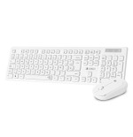 12730-SUBBLIM Teclado Ergonomico y raton Combo Business Slim Silencioso Inalambrico 2.4G Blanco