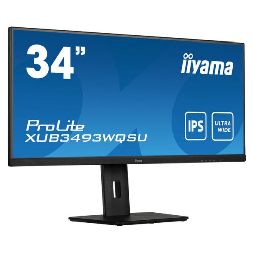 12736-MONITOR IIYAMA 34" XUB3493WQSU-B5, IPS, 75HZ, 4MS, HDMI, USB, DISPLAYPORT, ALT, REG ALT, GIRO, INCL