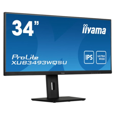 12736-MONITOR IIYAMA 34" XUB3493WQSU-B5, IPS, 75HZ, 4MS, HDMI, USB, DISPLAYPORT, ALT, REG ALT, GIRO, INCL
