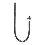 12741-Nanocable Organizador de Cables Flexible 25 mm, Negro, 2 m