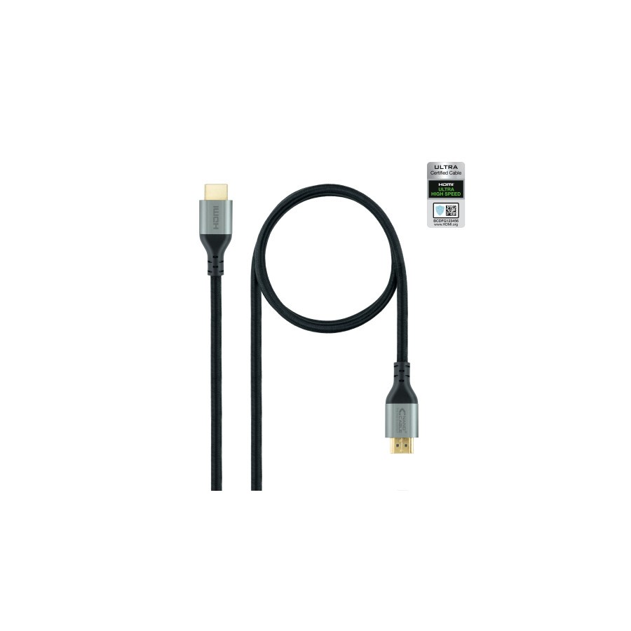 12764-Nanocable Cable HDMI 2.1 Certificado ULTRA HIGH SPEED A/M-A/M, Negro, 3 m