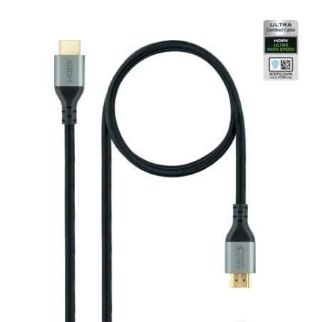 12764-Nanocable Cable HDMI 2.1 Certificado ULTRA HIGH SPEED A/M-A/M, Negro, 3 m