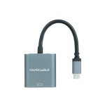 12767-Nanocable Conversor USB-C a VGA, USB-C/M-VGA/H, Aluminio, Gris, 10 cm