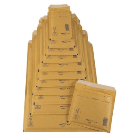 1287-PAQUETE 10 UDS. BOLSA AIR BAG ACOLCHADA ENVIOS ESPECIALES AK-17 KRAFT AUTOADHESIVO MEDIDA INTERIOR 230X340, 44 GRS.