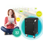 12878-AVer E32c Negro Notebook / Tablet Carro/soporte de suelo con ruedas multimedia