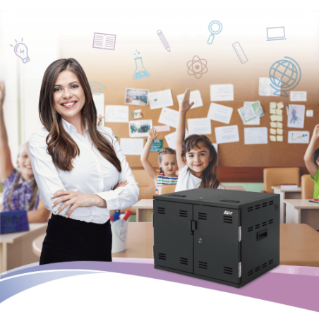 12881-AVer X12 Armario de gestion y carga para dispositivos portatiles Negro