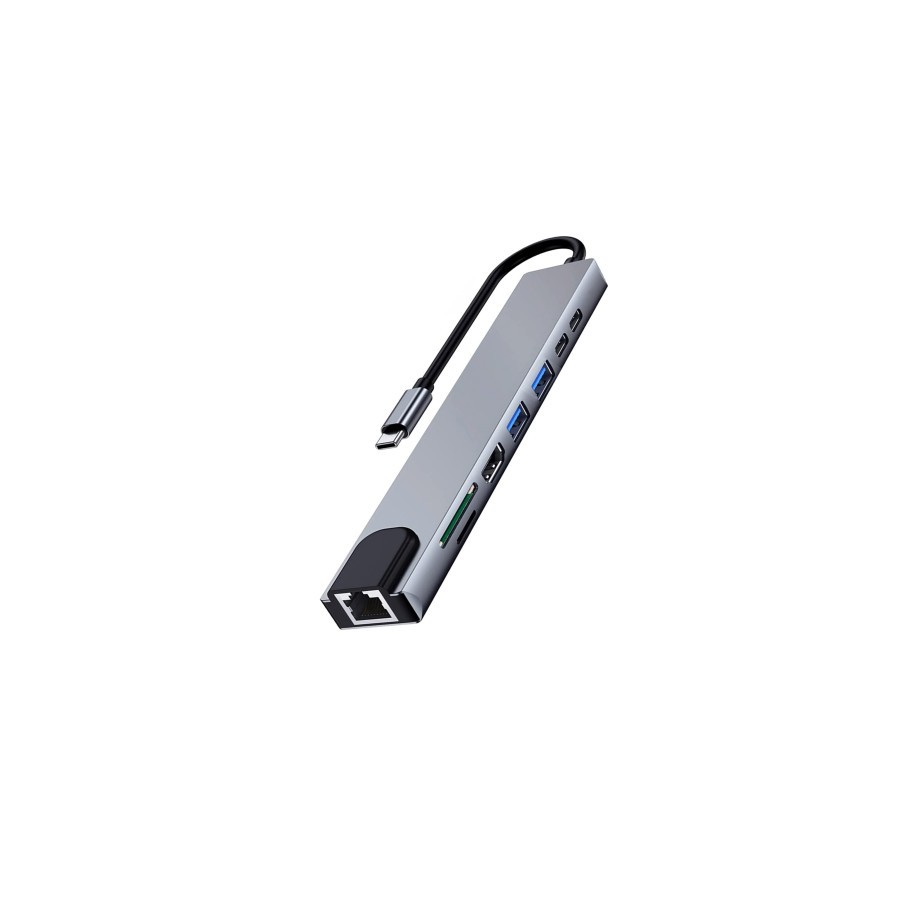 12893-Ewent EW1146 base para portatil y replicador de puertos Alambrico USB 3.2 Gen 1 (3.1 Gen 1) Type-C Gris