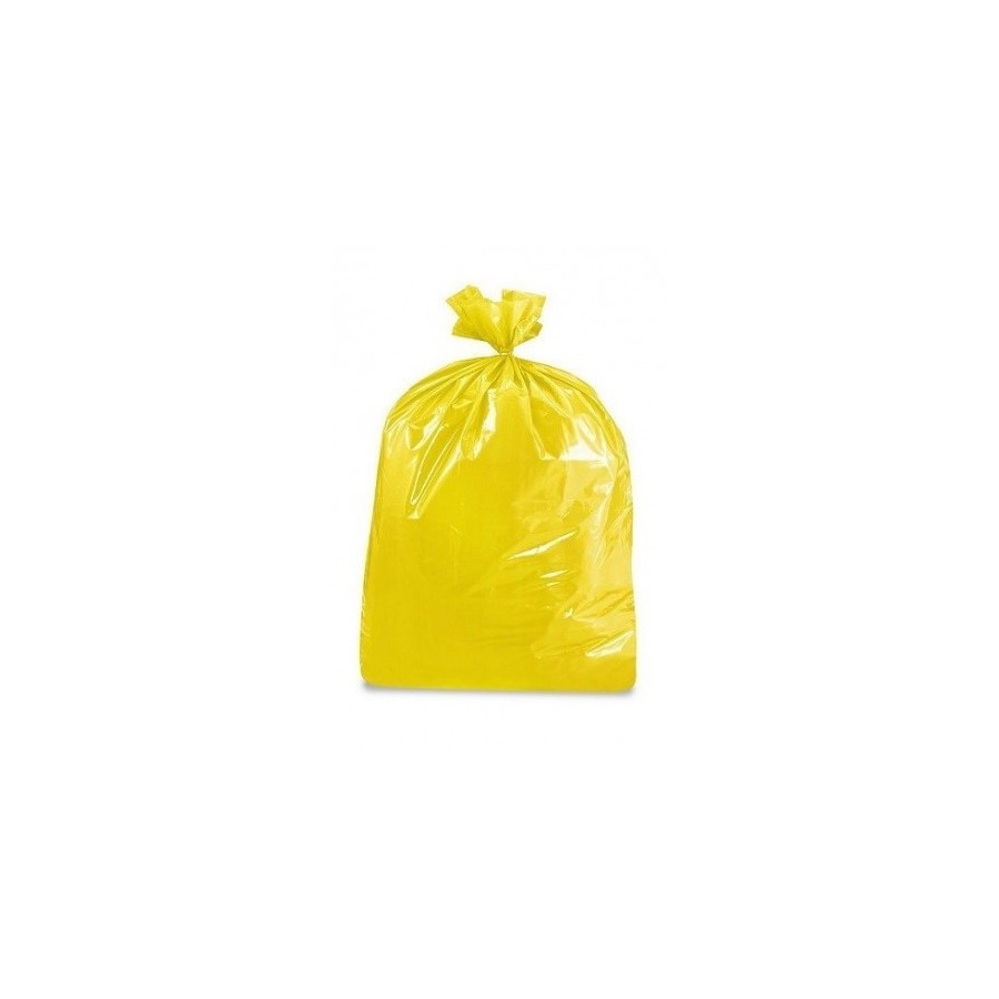 12985-CAJA 30 ROLLOS DE 10 BOLSAS DE BASURA FUERTES 85X105 AMARILLO FORTPLAS BB418