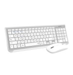 12998-SUBBLIM Teclado con Raton Bluetooth + 2.4G Combo Dual Prestige Extendido Plata/Blanco