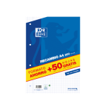 13014-RECAMBIO A4 200+50 HOJAS 90GRS 4X4 MARGEN AZUL OXFORD 400119437