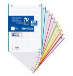 13017-RECAMBIO A4 160 HOJAS 90GRS 5X5 BANDA 10 COLORES VIVOS Y PASTEL OXFORD 400106627