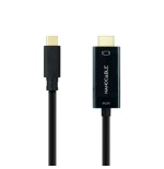 13041-Nanocable Cable Conversor USB-C a HDMI 1.4 4K@30HZ 1.8 m, Negro