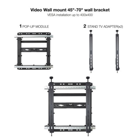 13045-TOOQ SOPORTE VIDEO WALL PARED PANTALLAS 45-70"