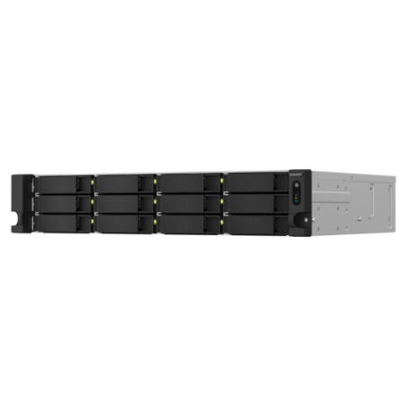 13077-QNAP TS-1264U-RP NAS Bastidor (2U) Ethernet Aluminio, Negro
