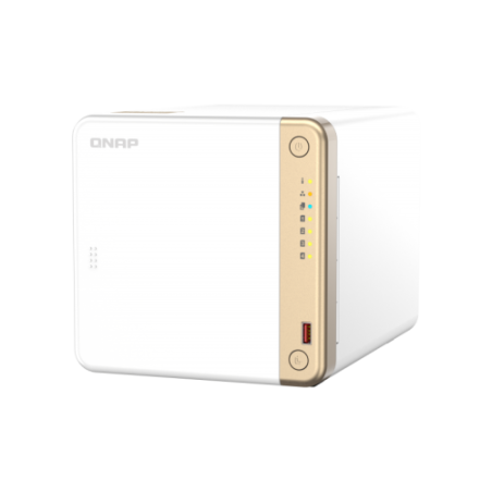 13086-QNAP TS-462-4G servidor de almacenamiento NAS Torre Ethernet Blanco N4505