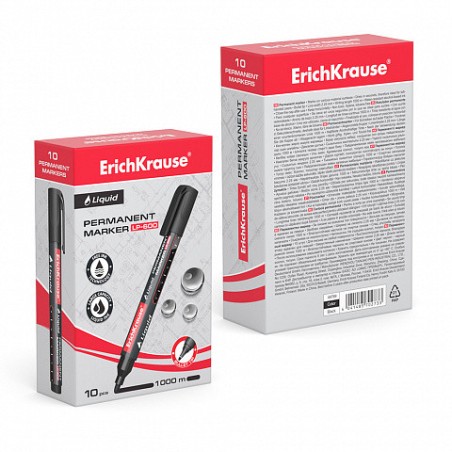 13106-MARCADOR PERMANENTE CON TINTA LIQUIDA LP-600 COLOR NEGRO ERICH KRAUSE 48769