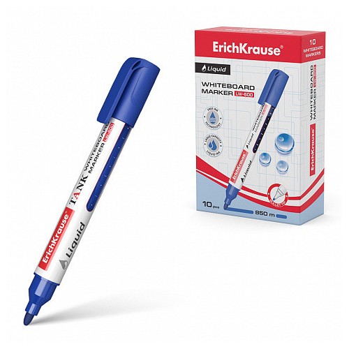 13113-MARCADOR PIZARRA BLANCA CON TINTA LIQUIDA LIQUID LW-600, TINTA COLOR AZUL ERICH KRAUSE 48775
